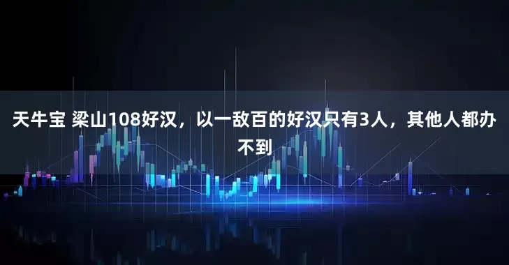 天牛宝 梁山108好汉，以一敌百的好汉只有3人，其他人都办不到
