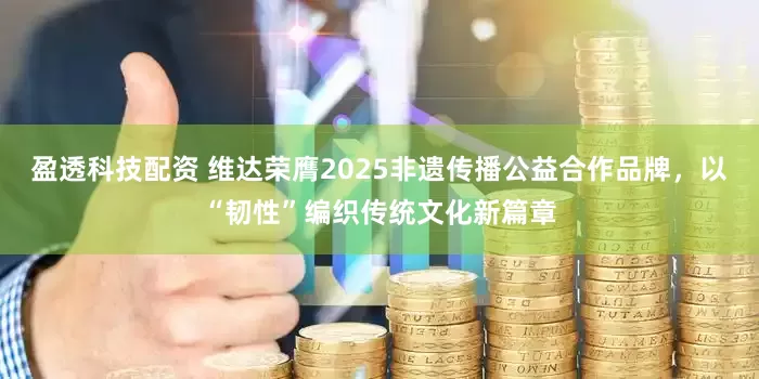 盈透科技配资 维达荣膺2025非遗传播公益合作品牌，以“韧性”编织传统文化新篇章
