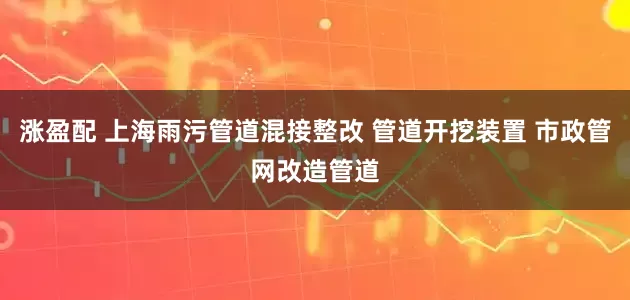 涨盈配 上海雨污管道混接整改 管道开挖装置 市政管网改造管道